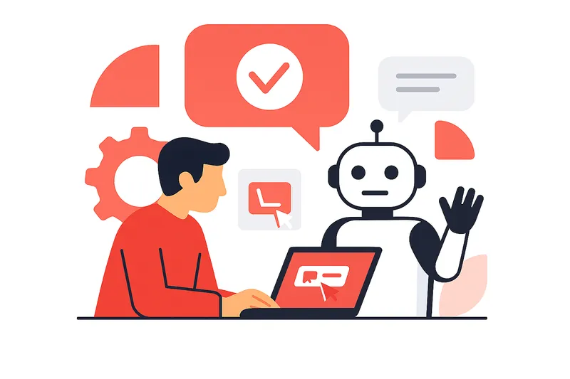 Person collaborating with an AI chatbot